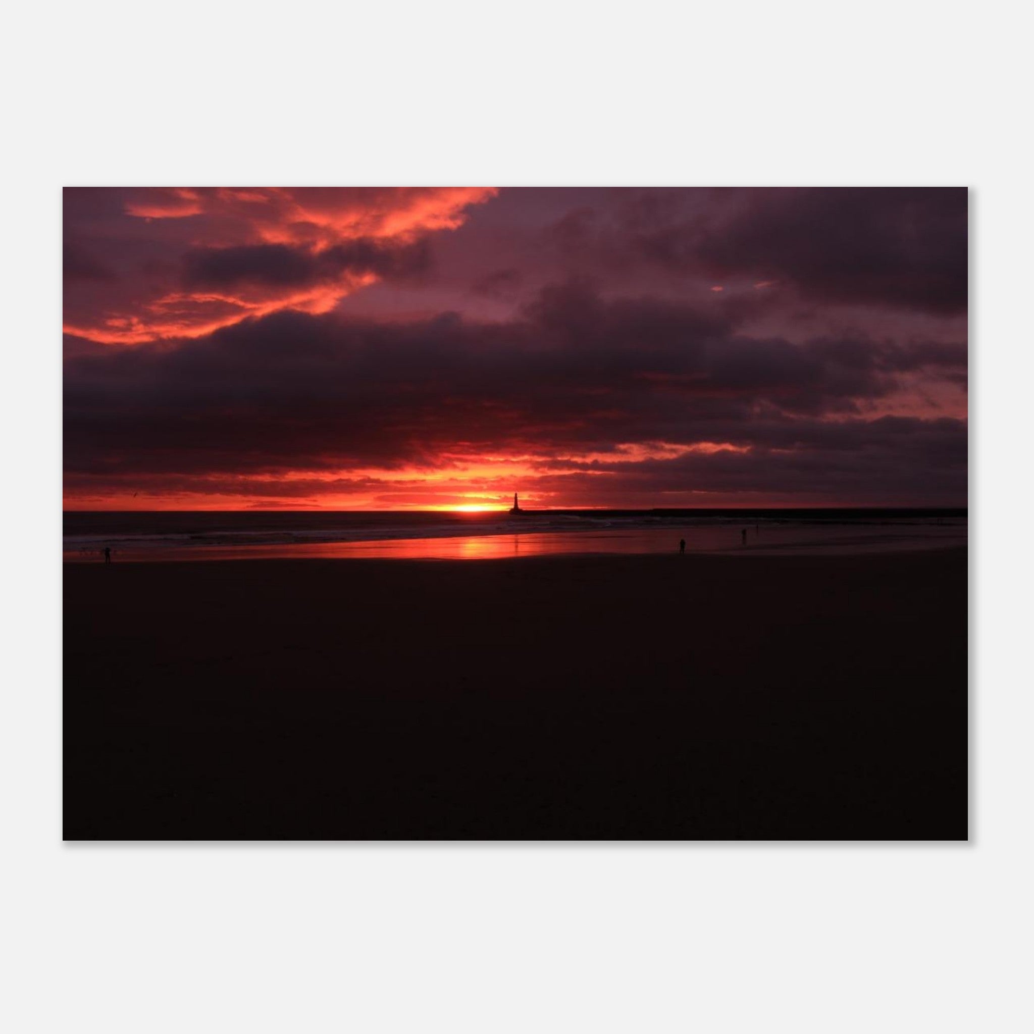 Moody Sunrise at Roker Beach - Fine Art Poster